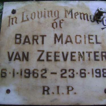 ZEEVENTER Bart Magiel, van 1962-1983