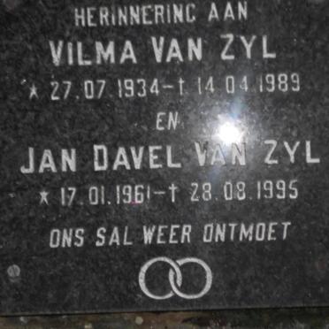 ZYL Vilma, van 1934-1989 :: van ZYL Jan Davel 1961-1995
