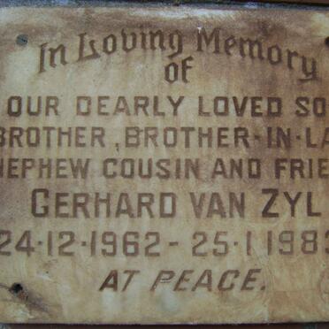 ZYL Gerhard, van 1962-1983