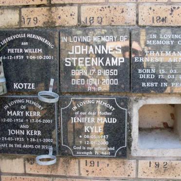KERR :: KOTZE :: KYLE :: STEENKAMP :: THALMANN