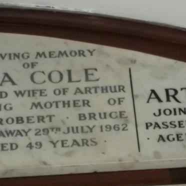 COLE Arthur -1988 &amp; Ena -1962