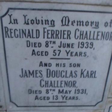 CHALLENOR Reginald Ferrier -1939 :: CHALLENOR James Douglas Karl - 1931