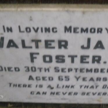 FOSTER Walter James -1937