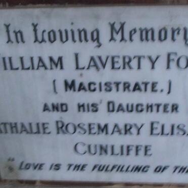 FOWLER William Laverty :: CUNLIFFE Athalie Rosemary Elisabeth nee FOWLER