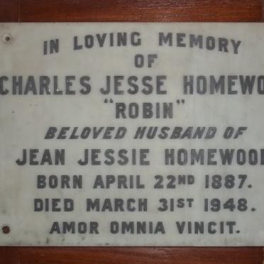 HOMEWOOD Charles Jesse 1887-1948