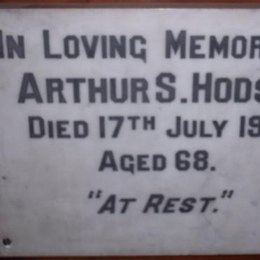 HODSON Arthur Samuel -1953