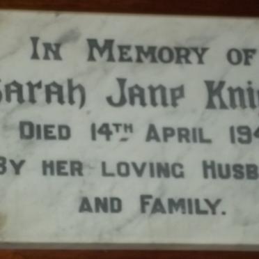 KNIGHT Sarah Jane -1941