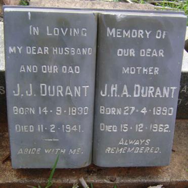 DURANT J.J. 1890-1941 &amp; J.H.A. 1890-1962