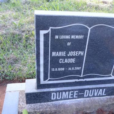 DUVAL Marie Joseph Claude, DUMEE 1930-2007