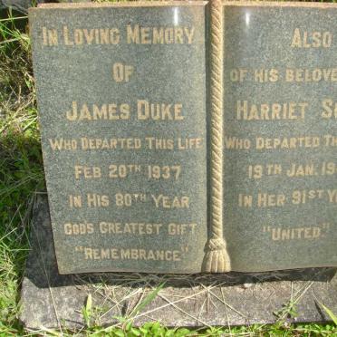 DUKE James -1937 &amp; Harriet Susan -1946