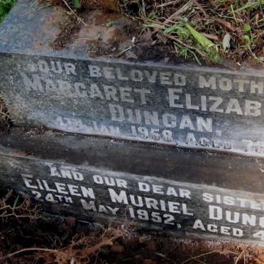 DUNCAN Margaret Elizabeth -1958 :: DUNCAN Eileen Muriel -1952