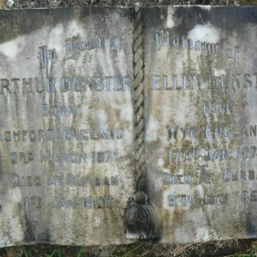 DUNSTER Arthur 1871-1950 &amp; Ellen 1876-1956