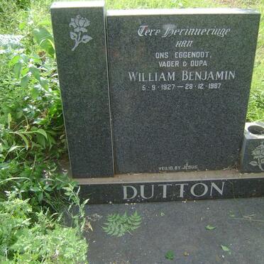 DUTTON William Benjamin 1927-1987 &amp; Christina Joelina 1931-2012