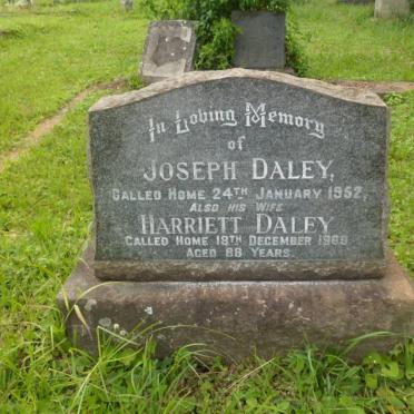 DALEY Joseph -1952 &amp; Harriett -1969