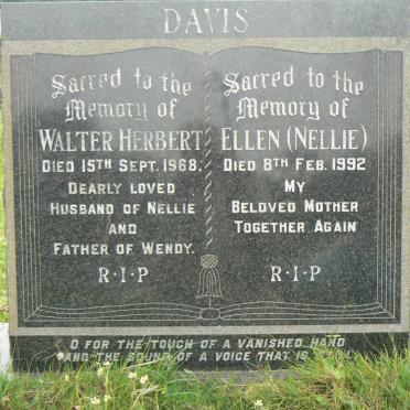 DAVIS Walter Herbert -1968 &amp; Ellen -1992