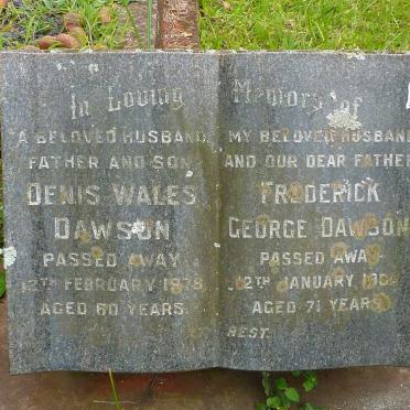 DAWSON Denis Wales -1978 :: DAWSON Frederick George -1960