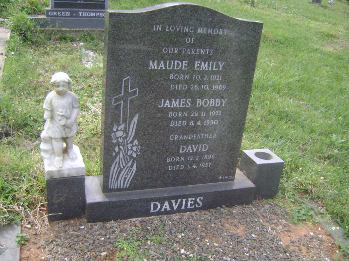 DAVIES David 1896-1957 :: DAVIES James Bobby 1922-1990 &amp; Maude Emily 1921-1969