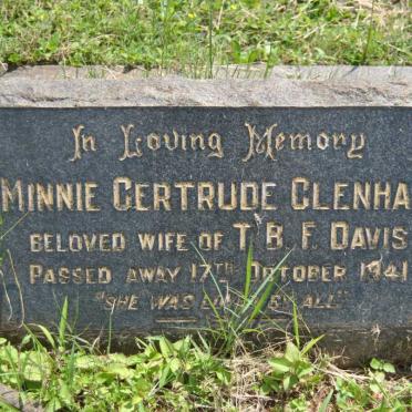 DAVIS Minnie Gertrude Glenham -1941