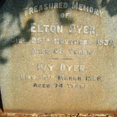 DYER Elton -1938 &amp; Ivy -1966