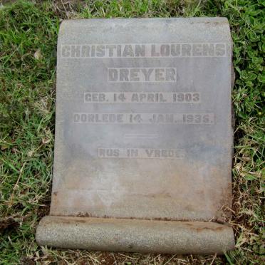 DREYER Christian Lourens 1903-1935