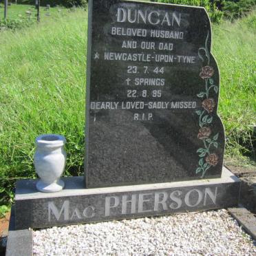 MacPHERSON Duncan 1944-1995