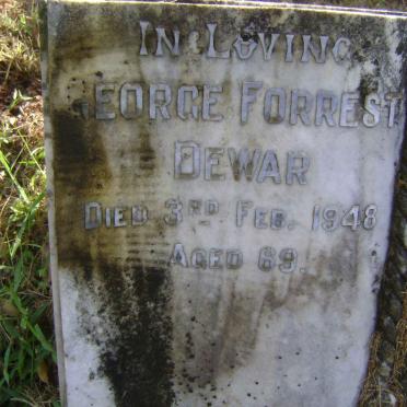 DEWAR George Forrest -1948 &amp; Elsie Beatrice -1959 