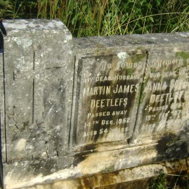 DEETLEFS Martin James -1952 &amp; Anna Sophia -1972