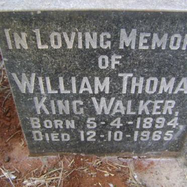 WALKER William Thomas King 1894-1965