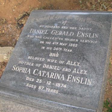 ENSLIN Sophia Catarina -1974 :: ENSLIN Daniel Gerald -1962