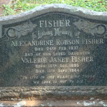 FISHER Alexandrine Robson -1937 :: FISHER Valerie Janet 1895-1964