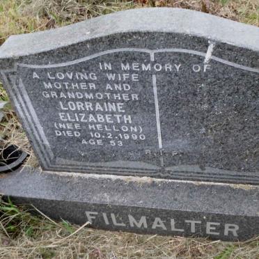 FILMALTER Lorraine Elizabeth nee HELLON -1990