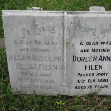 FILEN Allan Rudolph Helga -1968 &amp; Doreen Annie -1990