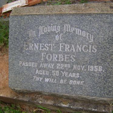 FORBES Ernest Francis -1958