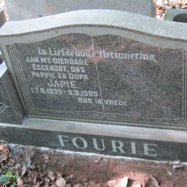 FOURIE Jacob Johannes Francois 1933-1985