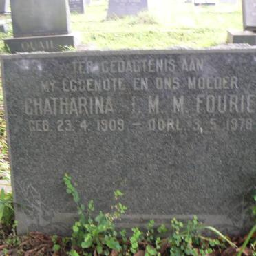 FOURIE Chatharina J.M.M. 1909-1978