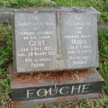 FOUCHE Gert 1923-1963 &amp; Maria 1922-1970