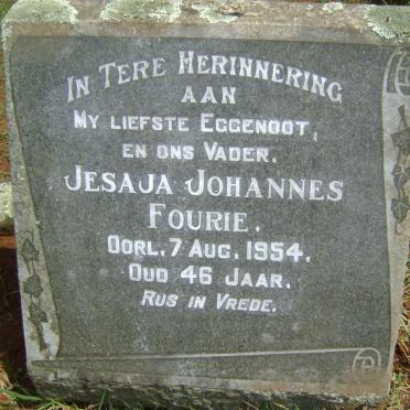 FOURIE Jesaja Johannes -1954