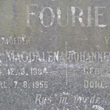 FOURIE Johannes Marthinus 1878-1967 &amp; Maria Magdalena 1884-1955