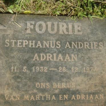 FOURIE Stephanus Andries Adriaan 1932-1974