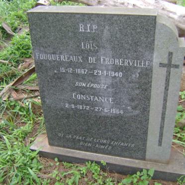 FOUQUEREAUX de FROBERVILLE Loïs 1867-1940 &amp; Constance 1872-1954