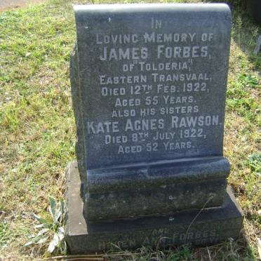FORBES James -1922 &amp; Helen Ann -1927 :: RAWSON Kate Agnes -1922