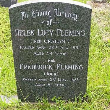 FLEMING Frederick -1983 &amp; Helen Lucy GRAHAM -1964