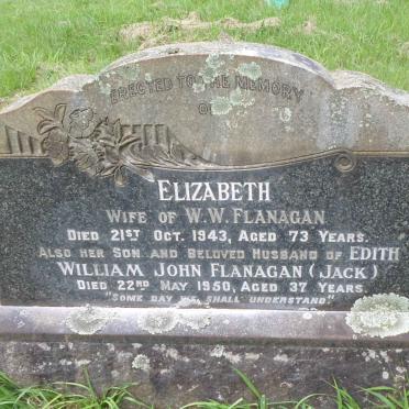 FLANAGAN Elizabeth -1943 :: FLANAGAN William John -1950