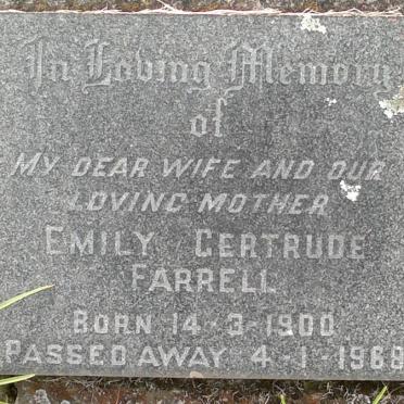 FARRELL Emily Gertrude 1900-1968
