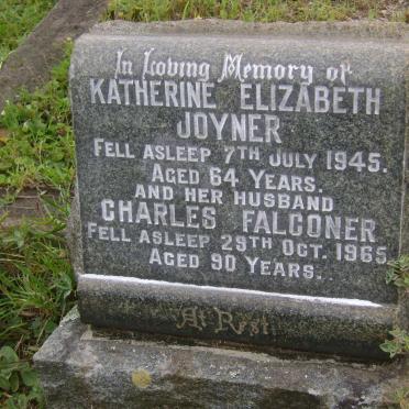 FALCONER Charles -1965 &amp; Katherine Elizabeth JOYNER -1945