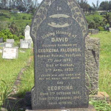FALCONER David 1872-1932 &amp; Georgina 1876-1947