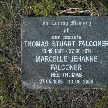 FALCONER Thomas Stuart 1897-1971 &amp; Marcelle Jehanne THOMAS 1906-2004