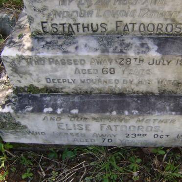 FATOOROS Estathus -1946 &amp;  Elise -1961 :: FATOOROS Peter 1914-1987