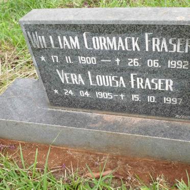 FRASER William Cormack 1900-1992 &amp; Vera Louisa 1905-1997