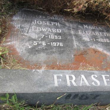 FRASER Joseph Edward 1893-1976 &amp; Maria Elizabeth 1896-1983